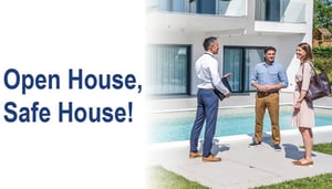 Realtor and clients at open house